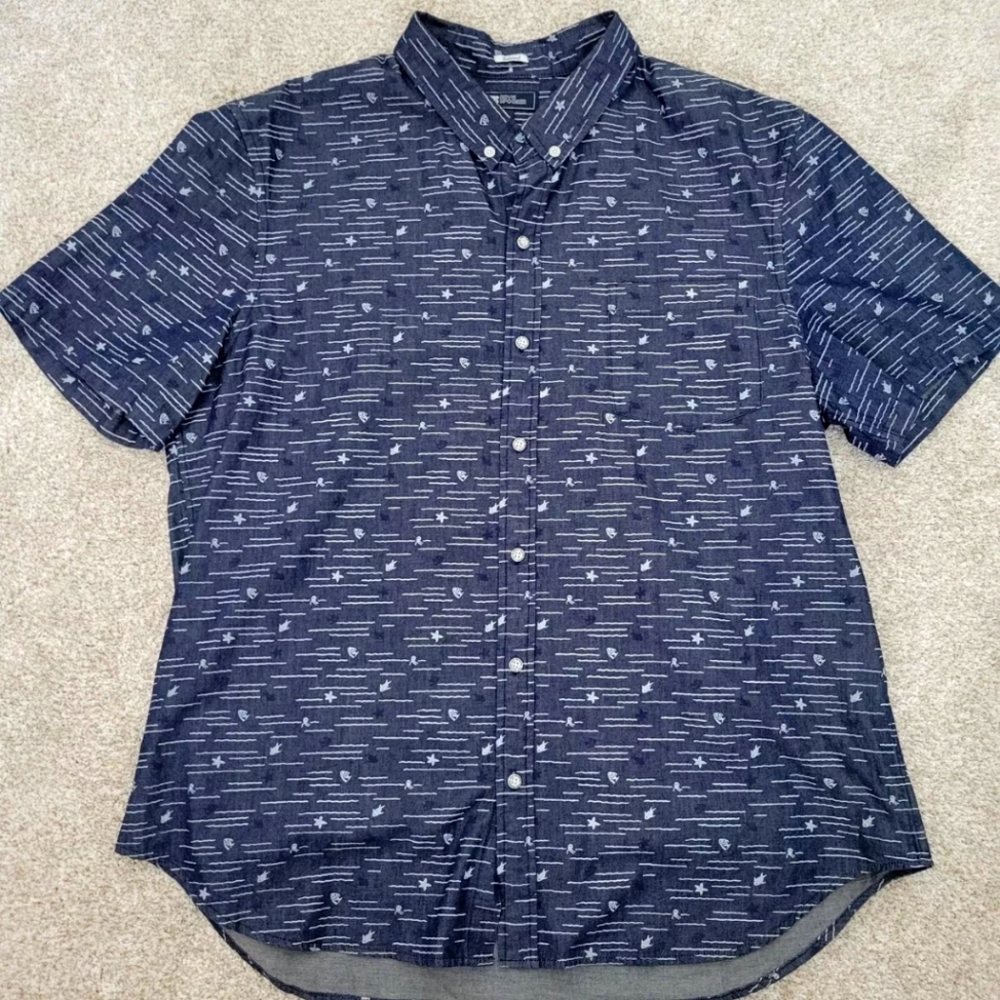Reyn Spooner Tailored fit, Blue, Collared Button-down Shirt Size XL